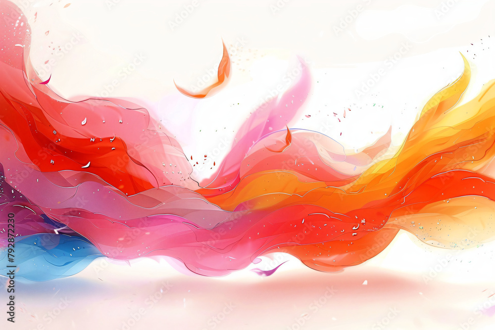 Poster fluid art waves with gradient transitions. abstract background for poster and banner design. macro s