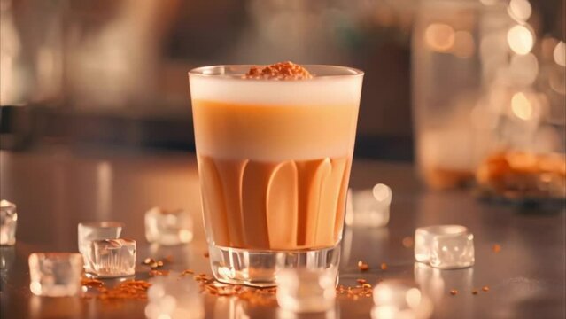 vide cold coffee drink with milk