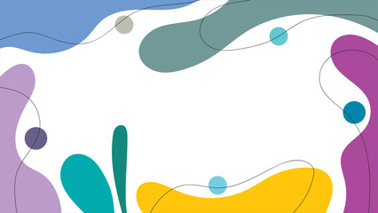 ABSTRACT BACKGROUND WITH HAND DRAWN SHAPES PASTEL FLAT COLOR VECTOR DESIGN TEMPLATE FOR WALLPAPER, COVER DESIGN, HOMEPAGE DESIGN