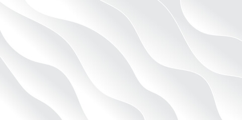 Abstract white and light gray wave modern soft luxury texture with smooth and clean vector subtle background illustration.	