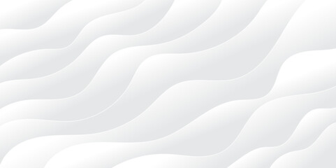 Abstract white and light gray wave modern soft luxury texture with smooth and clean vector subtle background illustration.	