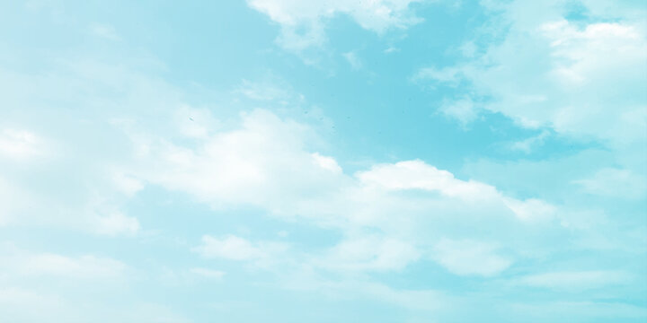 sunny sky blue light watercolor background. Aquarelle painting brush effect card paper textured canvas cloudy smoke space for text, entertaining card, template. aquamarine color graphics illustration