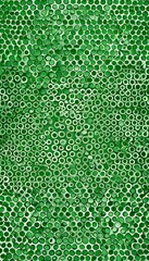 Abstract background texture of green circles. AI Generated