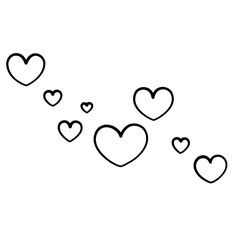 Flying Love Heart Outline 