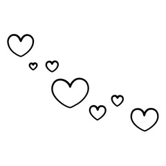 Flying Love Heart Outline 