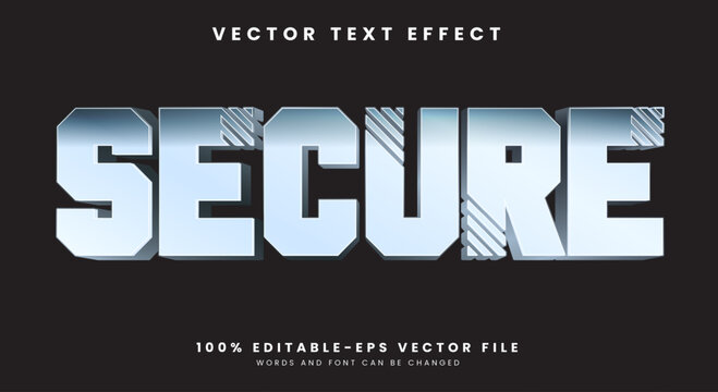 Secure editable text effect Template