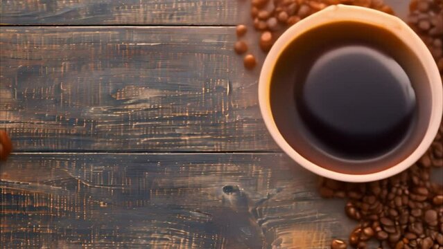 video a cup of hot coffee