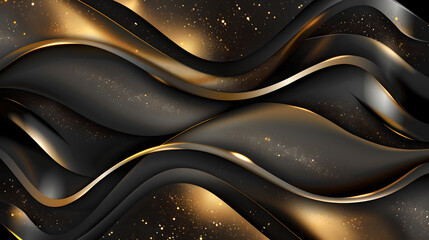 Luxurious black and gold texture. Background, wallpaper.