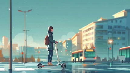 An innovative urban mobility solution, featuring electric scooters and bike-sharing services with IoT connectivity and smart routing algorithms for efficient and eco-friendly transportation.