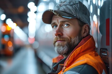 Truck Driver's Dock Worker Collaboration Scenes illustrating collaboration between truck drivers and dock workers