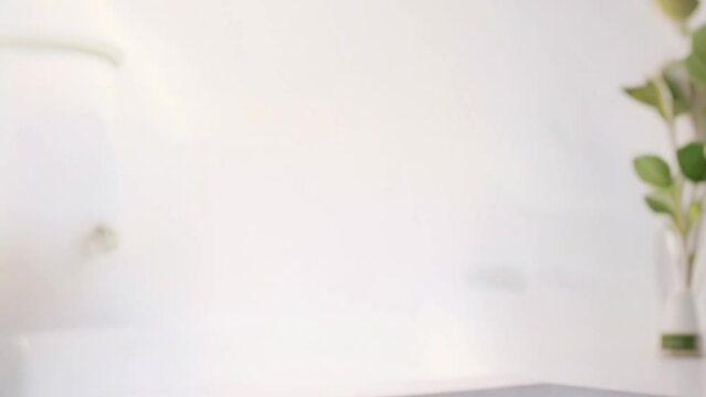 video pink armchair in white living room