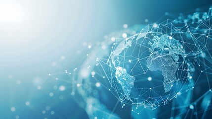 Digital World Connectivity and Network Concept Illustration. Global Data Exchange and Technology Background. Futuristic Design of Information Stream. AI