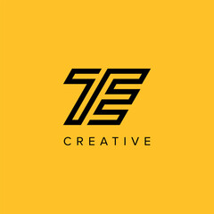 Obraz premium Alphabet Letters TE ET Creative Luxury Logo Initial Based Monogram Icon Vector Elements.
