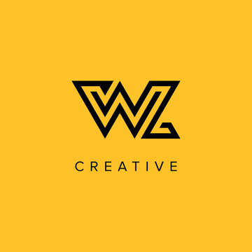 Alphabet Letters WL LW Creative Luxury Logo Initial Based Monogram Icon Vector Elements