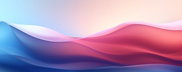 A pink and blue minimal abstract wave background.