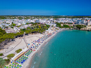 aerial view of Torre dell'Orso, Lecce, Puglia, Italy
