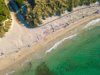 aerial view of Torre Guaceto, Brindisi, Puglia, Italy