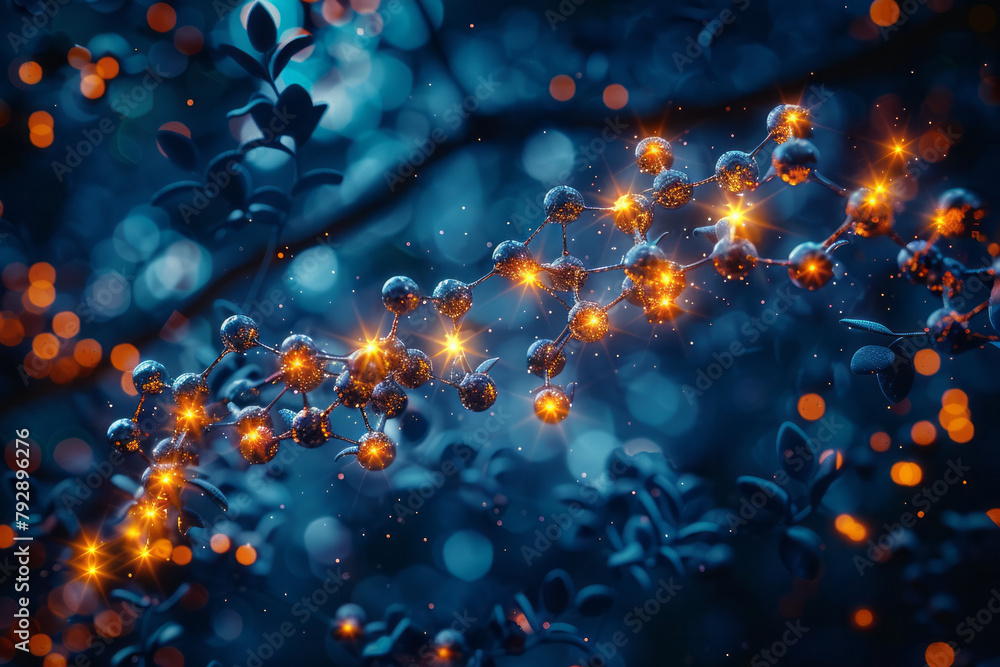 Poster a photograph of an enzyme molecule binding to a substrate, illustrating the lock and key model of en