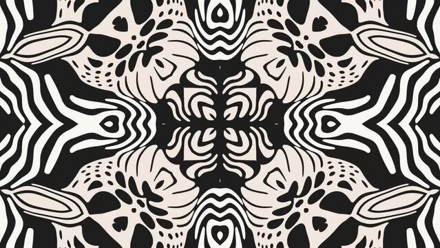 Abstract background symmetrical composition. Looped animation.