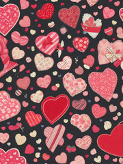 valentine seamless pattern. valentine digital paper. valentine book cover