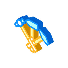 hammer blacksmith metal isometric icon vector. hammer blacksmith metal sign. isolated symbol illustration