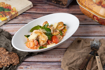 chicken with rice and vegetables