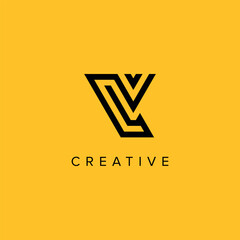 Alphabet Letters LV VL Creative Luxury Logo Initial Based Monogram Icon Vector Elements.