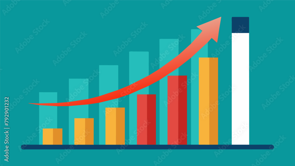 Poster a graph with a curve that steadily rises representing the growth of savings through compound interes