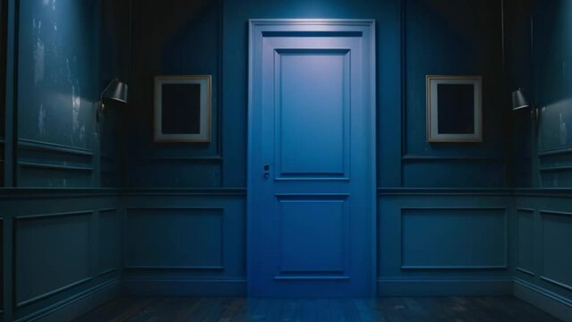 video empty room with closed door