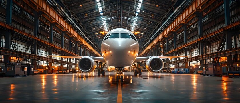 Aerospace company uses plant photos to demonstrate manufacturing process and scale. Concept Plants as Demonstrative Models, Aerospace Manufacturing, Scale Representation, Innovative Visuals