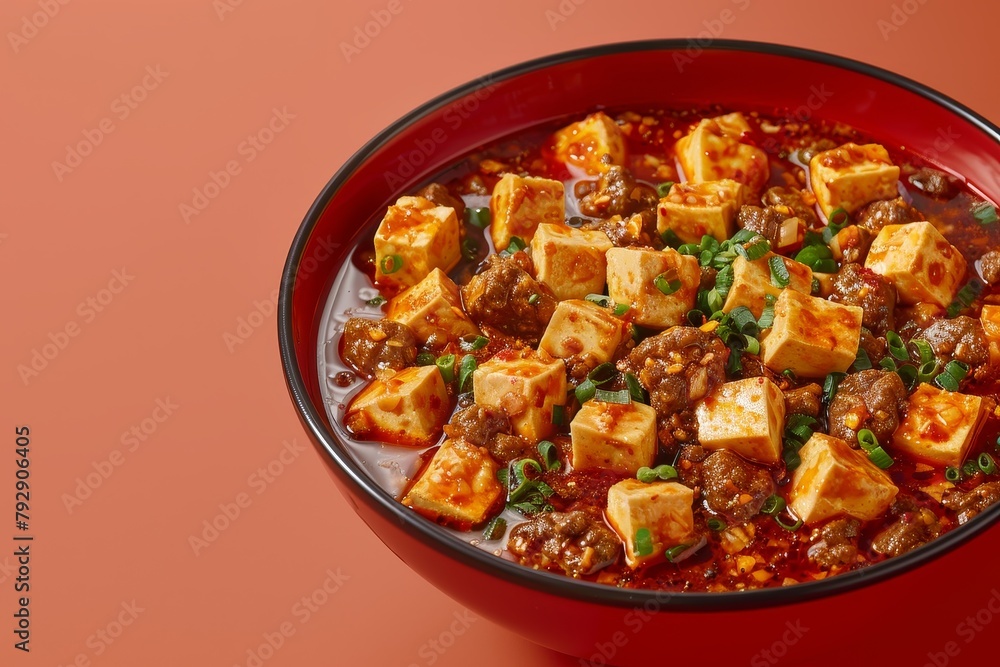 Wall mural isolate sichuan tofu on background - Wall murals