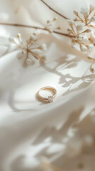 wedding rings on the pillow