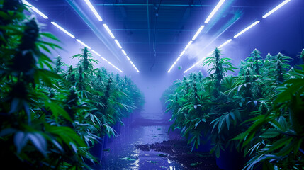 Obraz premium Cannabis indoor growing
