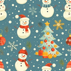 Christmas variety symbols in pattern