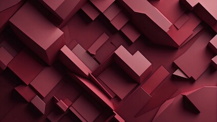 Crimson and Maroon Tech Background with a Geometric D Structure. Clean, Minimal Design.