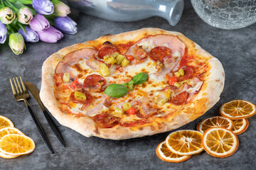 pizza on a plate