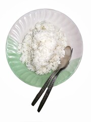 rice on a plate