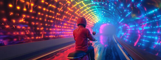 Symbol Darstellung für Geschwindigkeit im WEB mit einem Motorradfahrer und Helm, ai generativ - obrazy, fototapety, plakaty