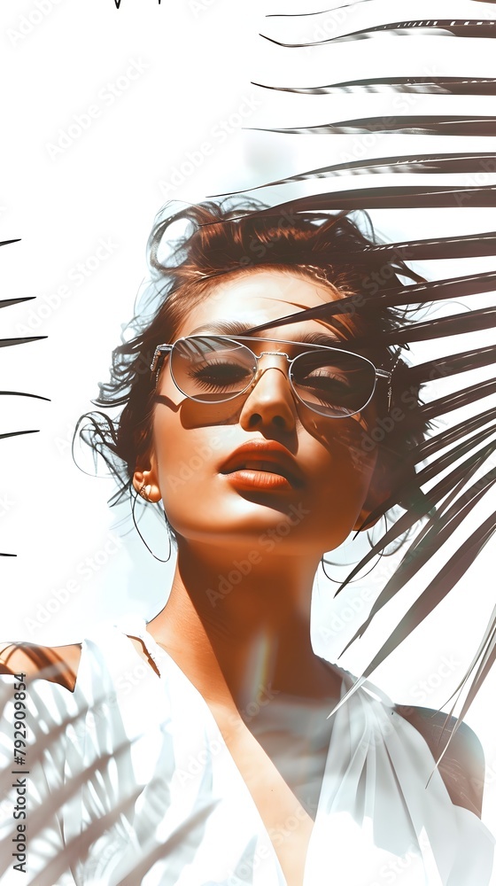 Poster experimenting with svg style textured effects and surreal elements in digital