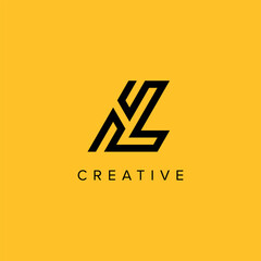 Alphabet Letters HL LH Creative Luxury Logo Initial Based Monogram Icon Vector Elements.