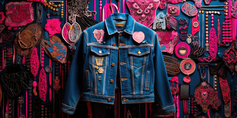 Detailed close-up showcases the texture of denim jeans, a trendy addition to any laid-back look.
