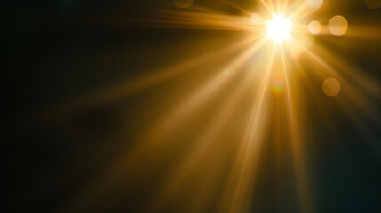 Brilliant Sunburst with Radiant Lens Flare. Generative AI