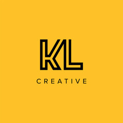 Alphabet Letters KL LK Creative Luxury Logo Initial Based Monogram Icon Vector Elements.