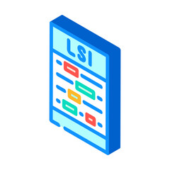 latent semantic indexing lsi seo isometric icon vector. latent semantic indexing lsi seo sign. isolated symbol illustration