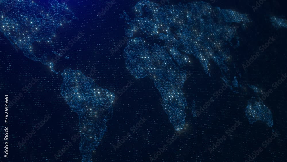 Aufkleber futuristic globe virtual planet earth cyber space globe background. digital technology map concept. 