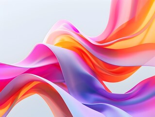 Innovative SVG Style with Abstract Geometric Shapes and Fluid Motion Effects in Vibrant Neon Colors