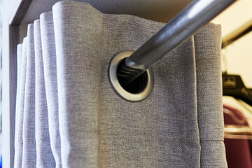 curtain on a metal rod