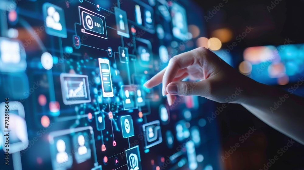 Leinwandbilder Developing UI for digital transformation and internet of things (IoT).