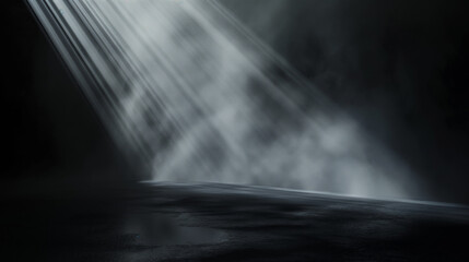 Abstract Monochrome Spotlight Beams. Generative AI