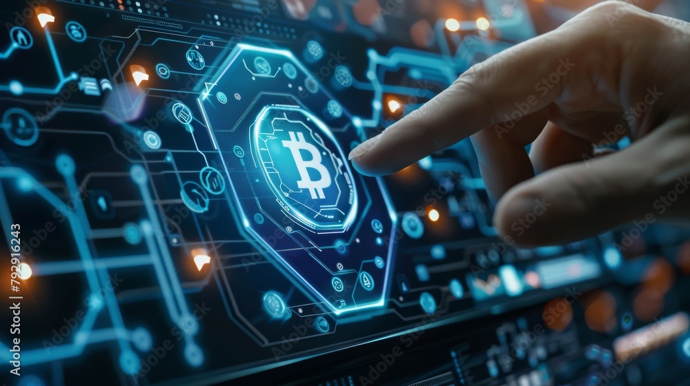 Aufkleber Hands-on experience with cryptocurrency and AI computer interfaces.